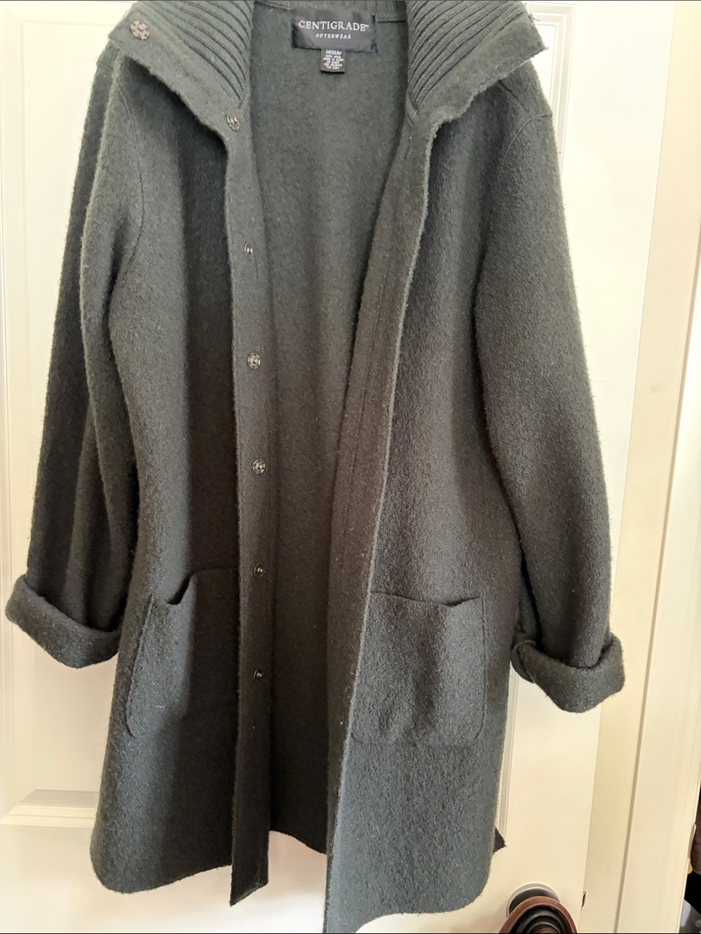 Women's Dark Gray Hooded Coat